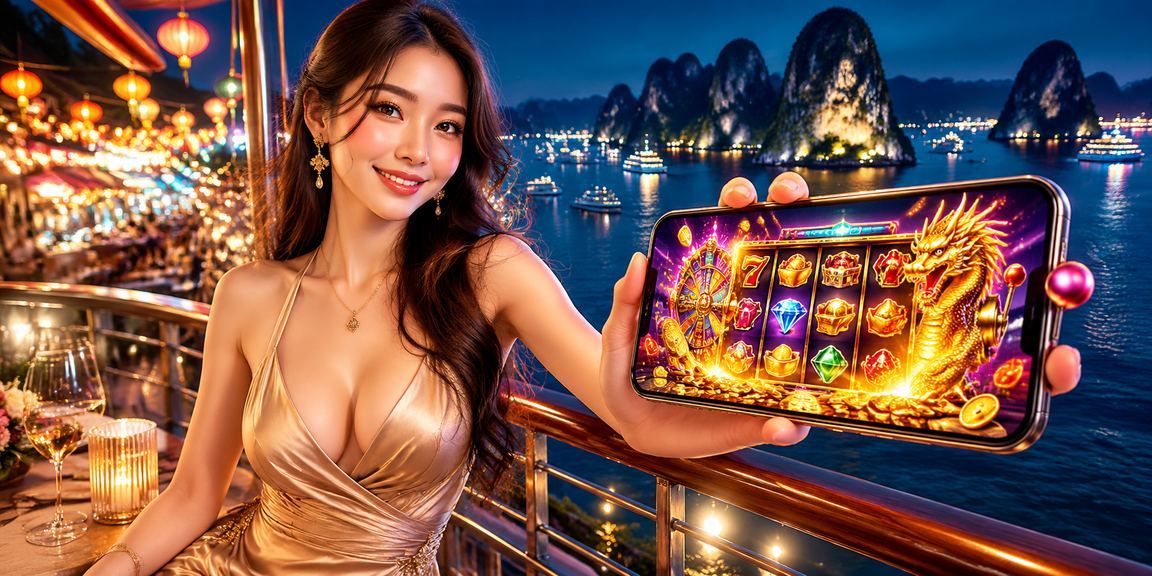 Trò chơi slots tại chợ đêm Hạ Long